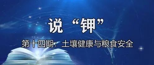 《說“鉀”》第十四期：糧食安全◆土壤健康◆有機(jī)小分子